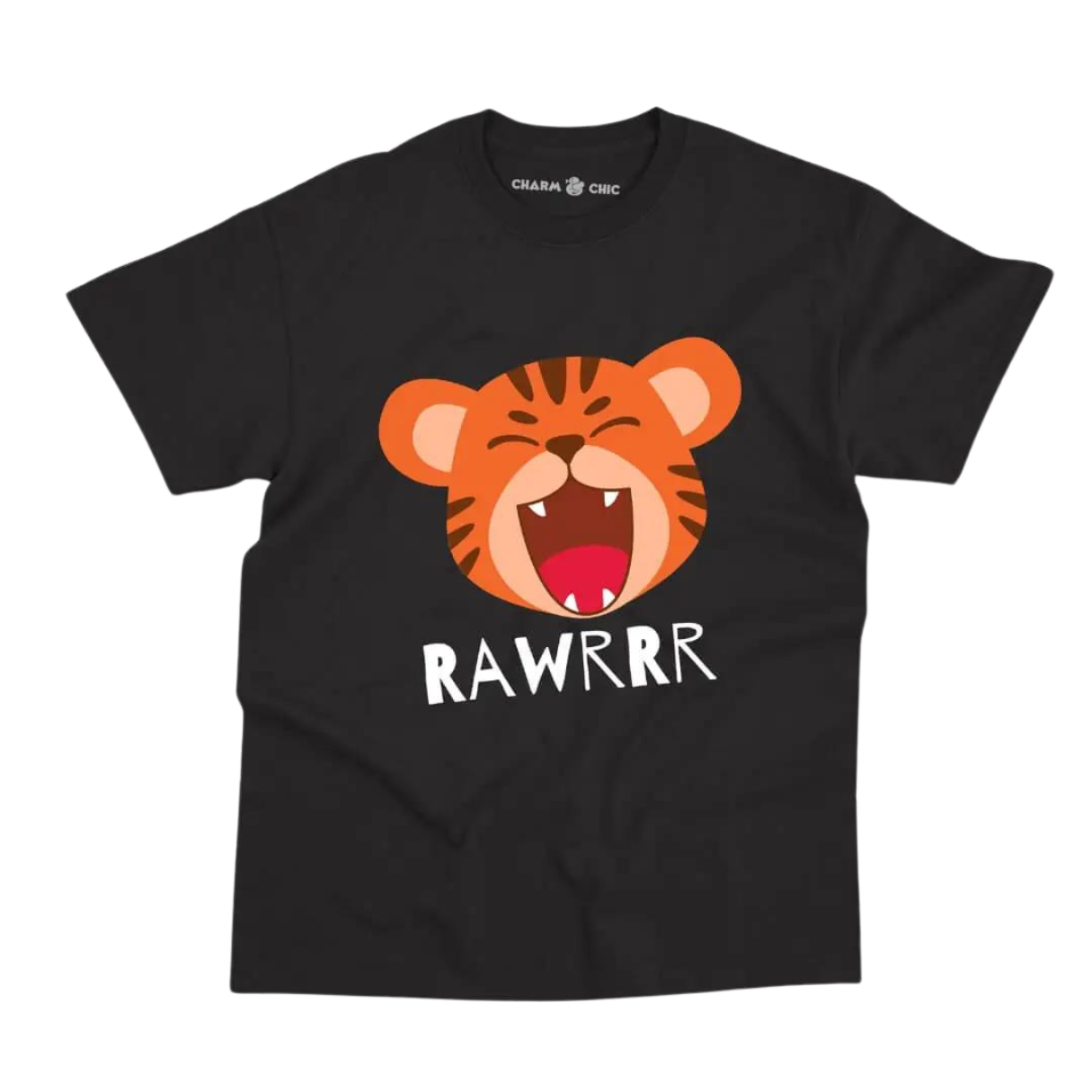 Roar in Style: Tiger Rawrrr Print Tee