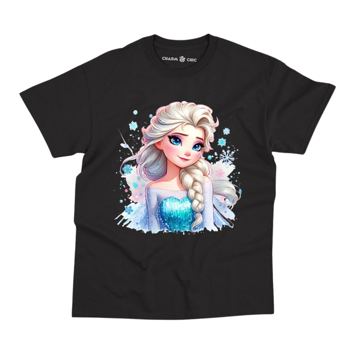 Frozen Elsa Portrait Cartoon T-Shirt | Kids Tee