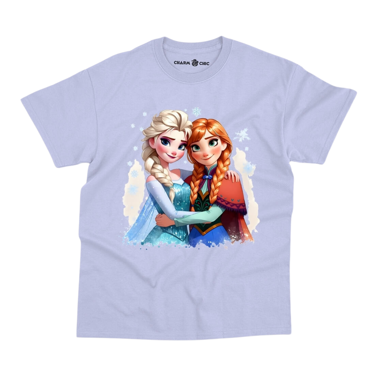 Frozen Elsa and Anna Girls T-Shirt | Disney Cartoon Tee