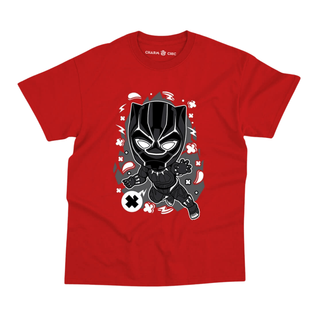 Black Panther Superhero Kids T-Shirt