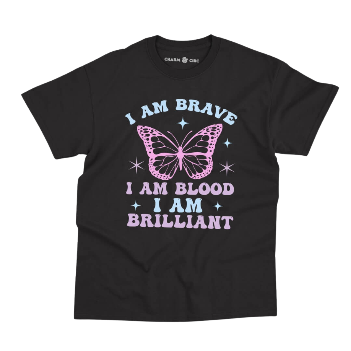 Kids Brave, Bold, Brilliant Text Tee: Empowering Style!