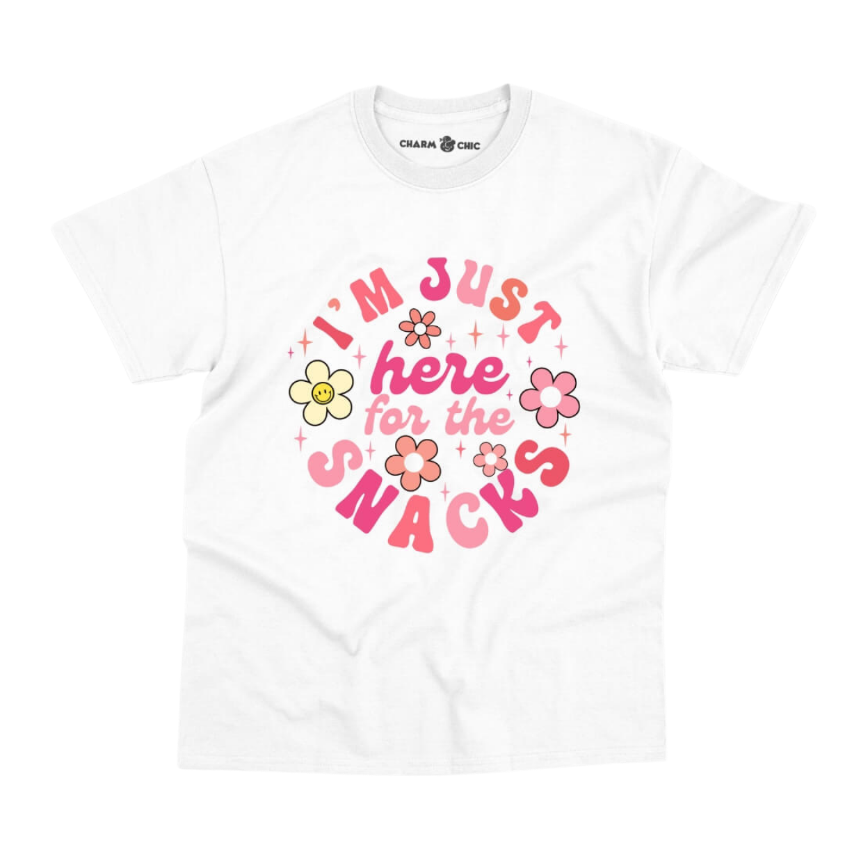 Kids Snack Lover Text Tee: Just Here for Treats!