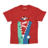 Miam Miam Dinosaur Cartoon Kids T-Shirt – Charm and Chic in Red