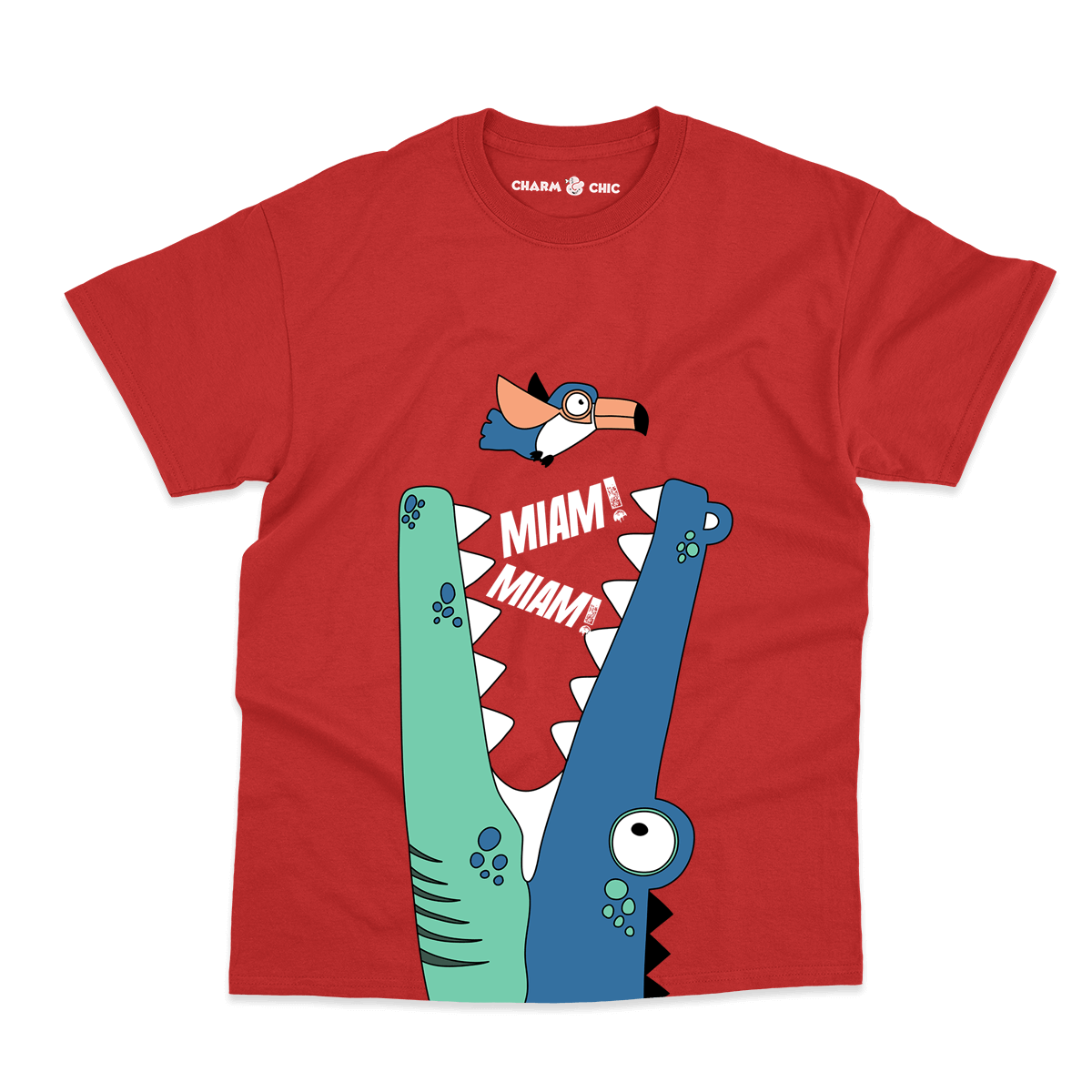 Miam Miam Dinosaur Cartoon Kids T-Shirt